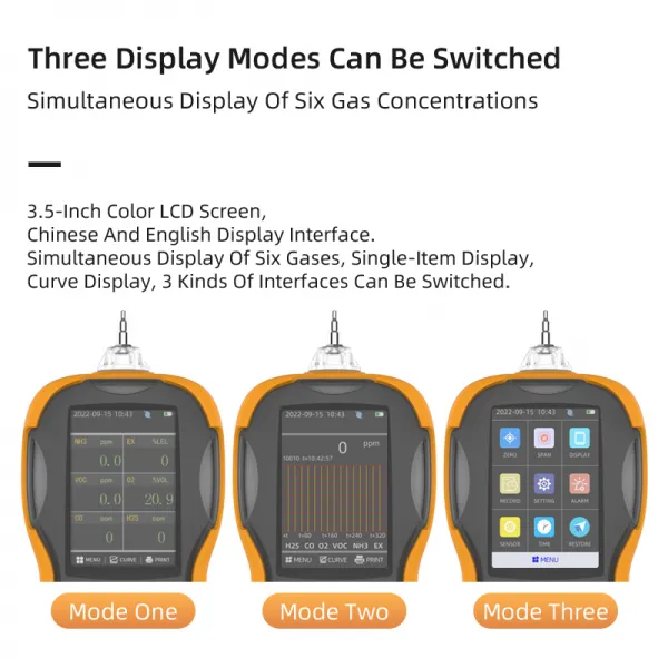 6in1 Gas Detector with Pump Sampling the Gas Monitor