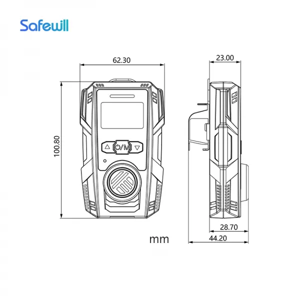 Handheld Portable Single Gas Detector for Combustible, Toxic and Harmful Gas Detection Alarm