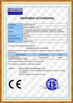 ES30P-Gas Detector-CE LVD Certificate