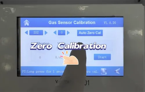 Air Quality Monitoring System Zero Calibration