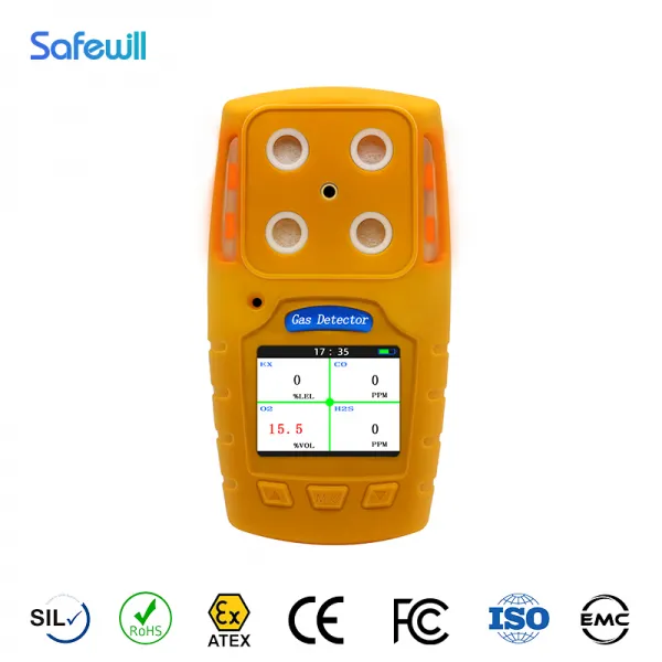 Handheld Economical Multi Gas Detector Capable of Measuring Carbon Monoxide, Hydrogen Sulfide, And Oxygen Carbon Hydrogen Sulfide