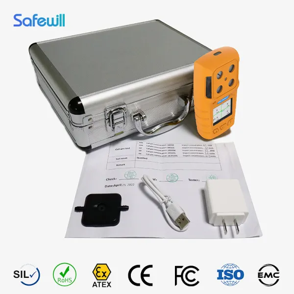 Handheld Economical Multi Gas Detector Capable of Measuring Carbon Monoxide, Hydrogen Sulfide, And Oxygen Carbon Hydrogen Sulfide