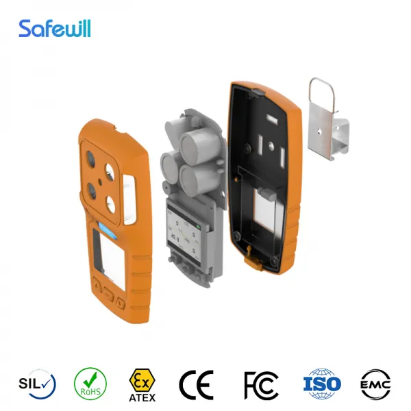 Handheld Economical Multi Gas Detector Capable of Measuring Carbon Monoxide, Hydrogen Sulfide, And Oxygen Carbon Hydrogen Sulfide