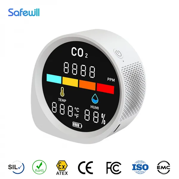 Indoor CO2 Air Quality Monitor for Home Use  Wifi Tuya Connection