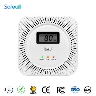 Indoor Combustible Gas and CO Gas Monitor with Wifi Tuya Connection