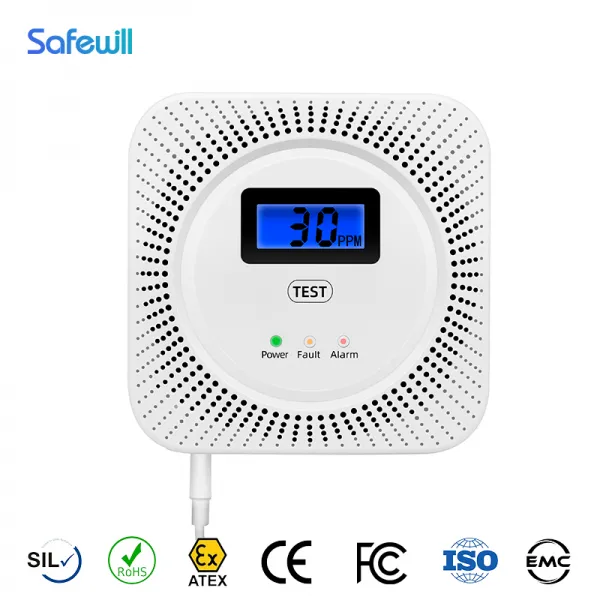 Indoor Combustible Gas and CO Gas Monitor with Wifi Tuya Connection